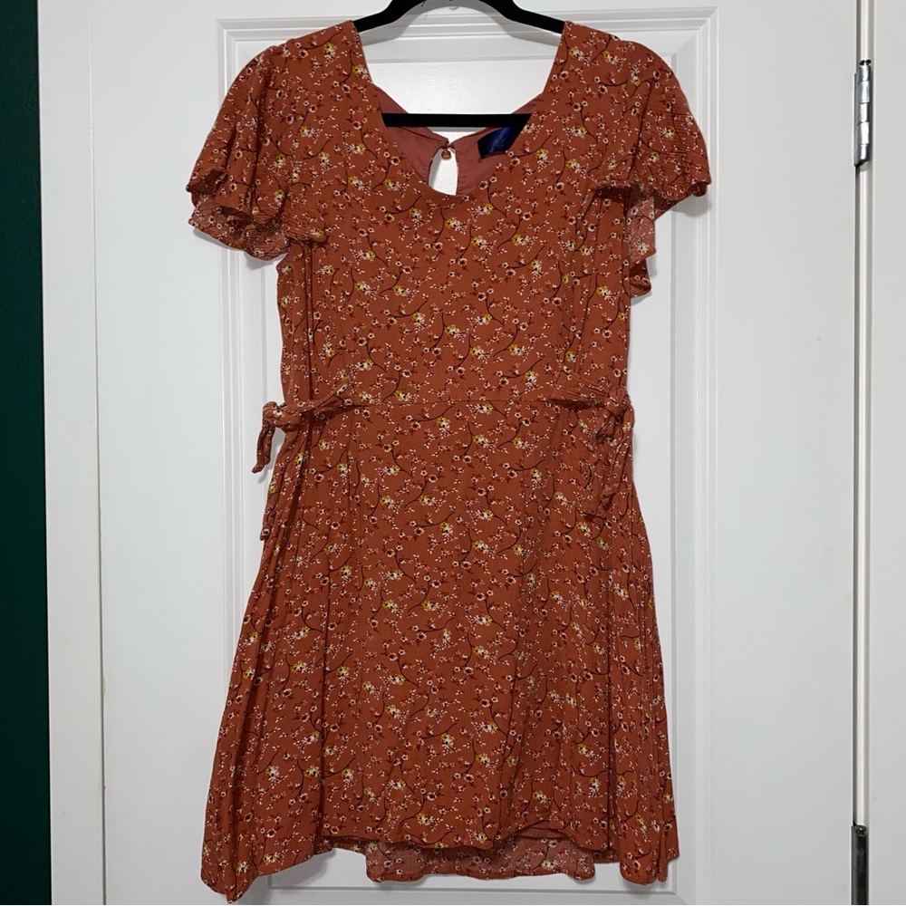 Blue Rain Floral Dress